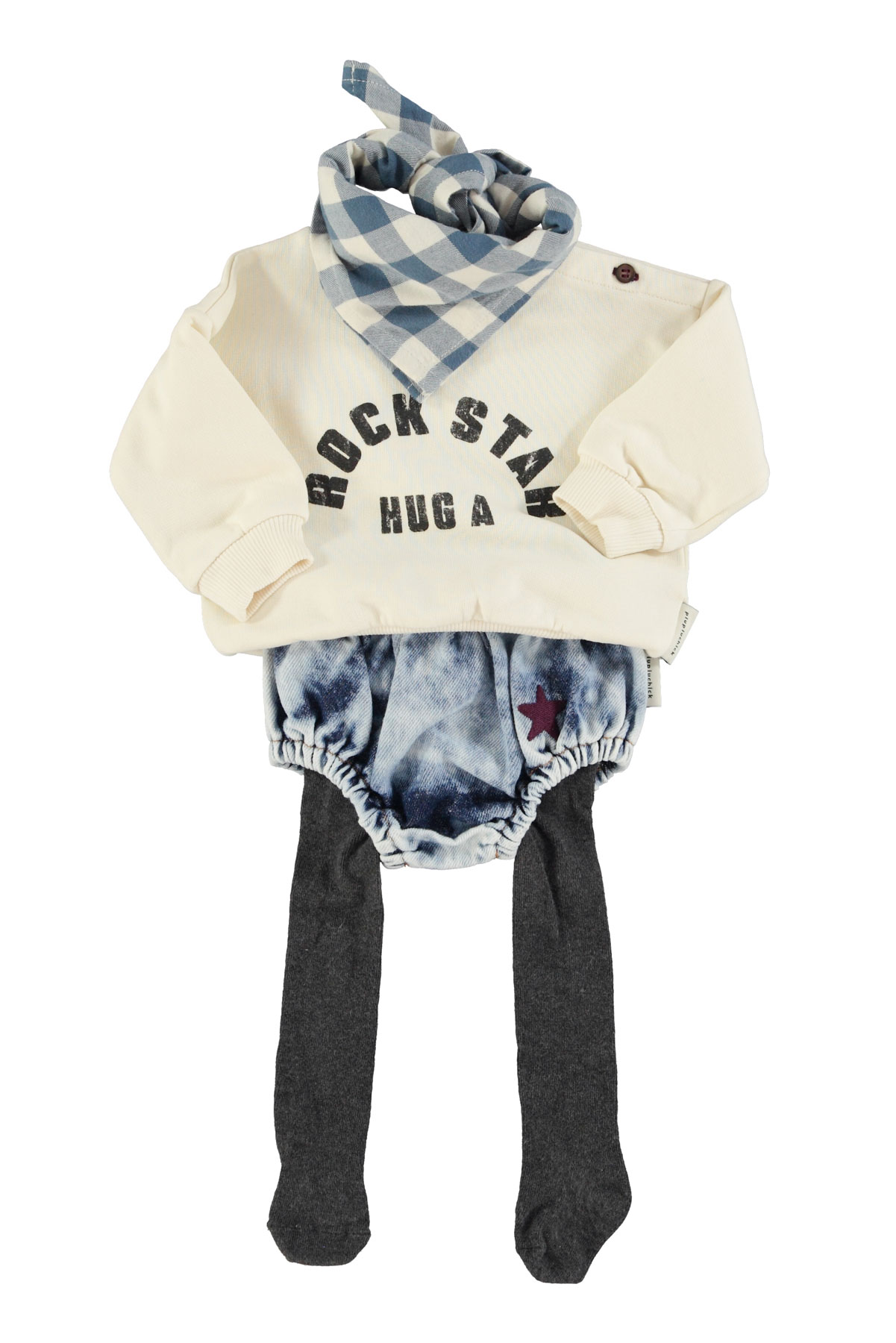 Sweatshirt | Ecru w/ "Rock Star" Print