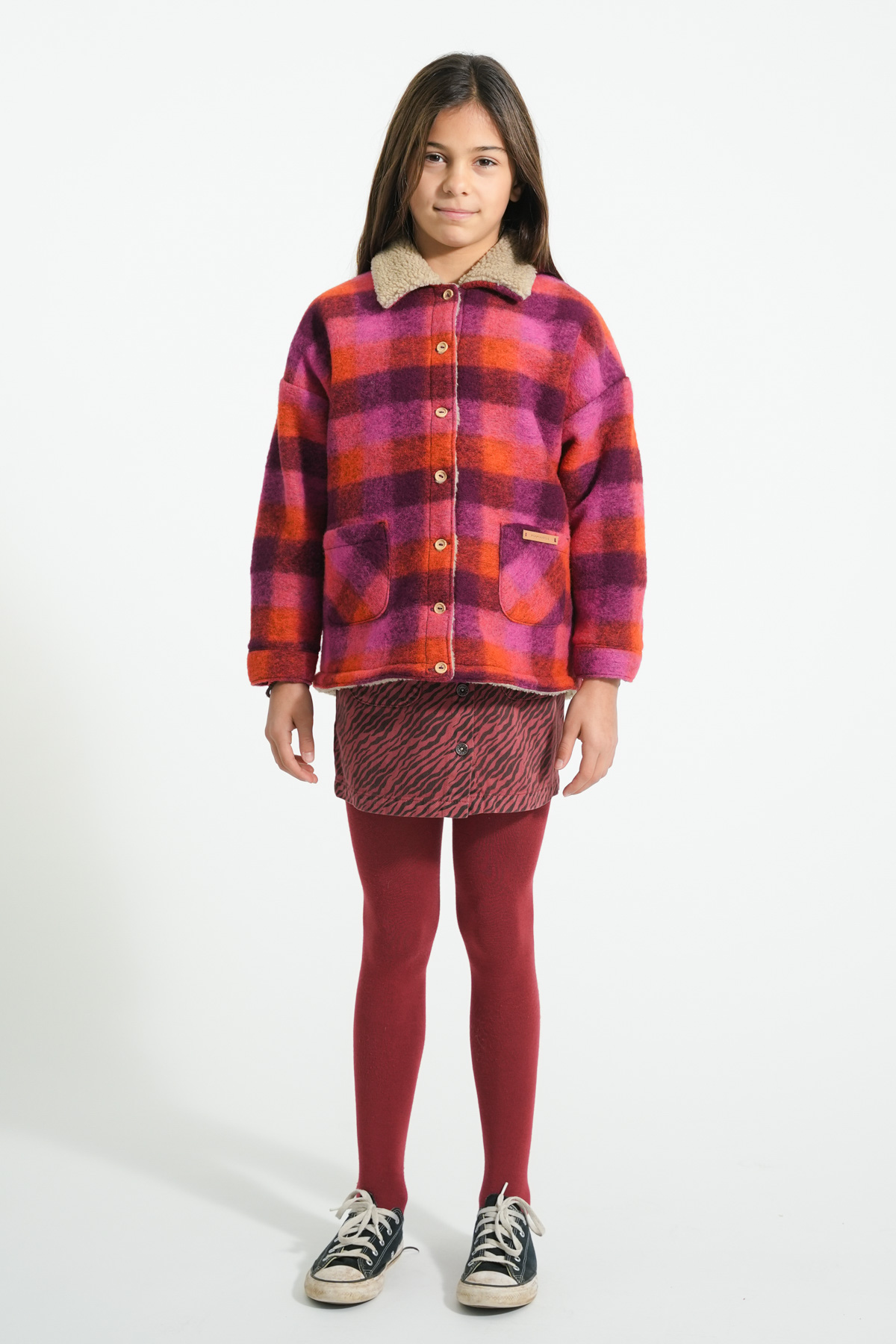 Short Skirt | Pink with Animal Print