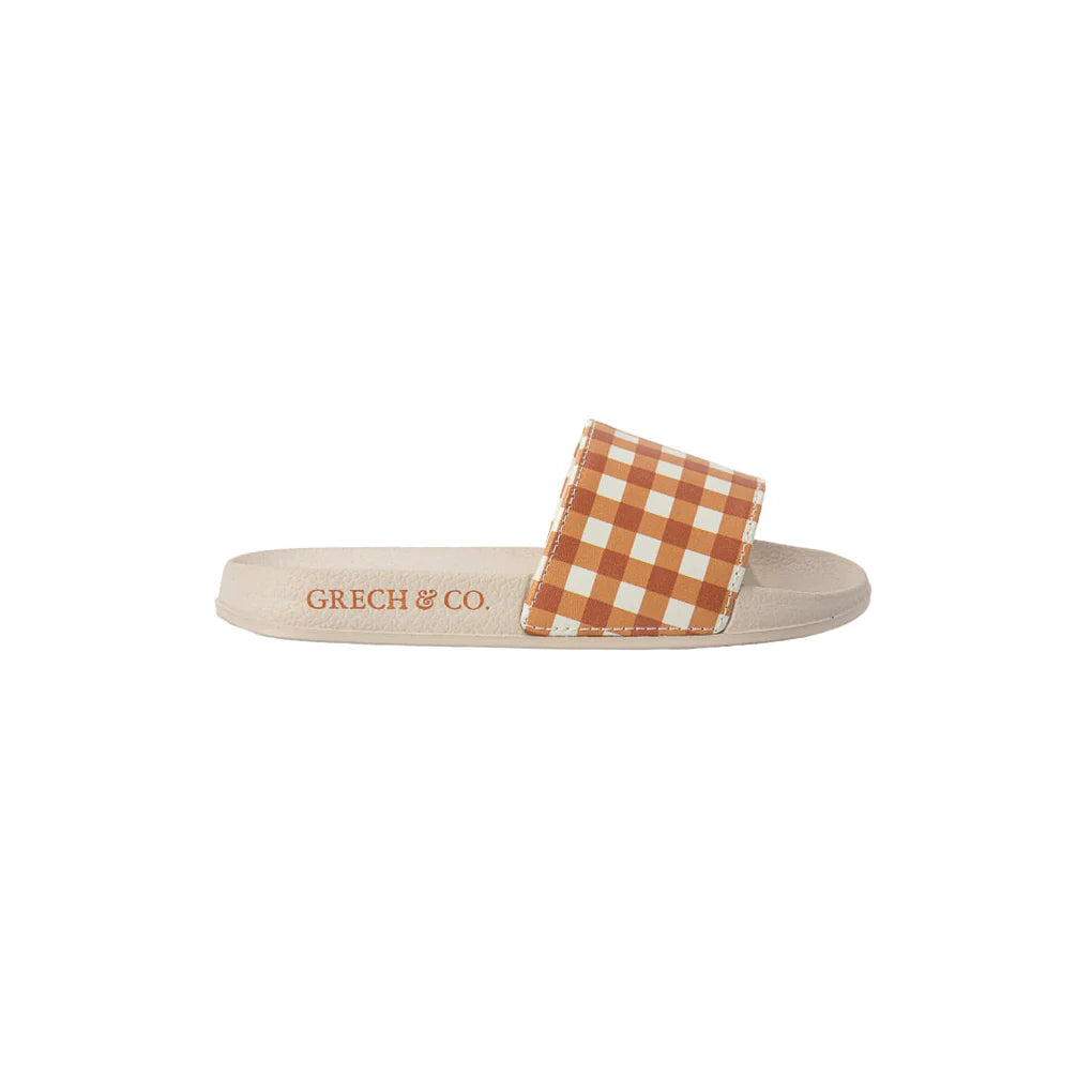 Slide Sandal || Sienna Gingham