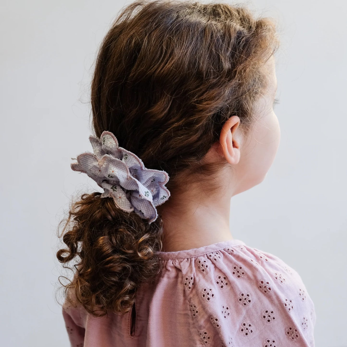 Scalloped Floral Scrunchie