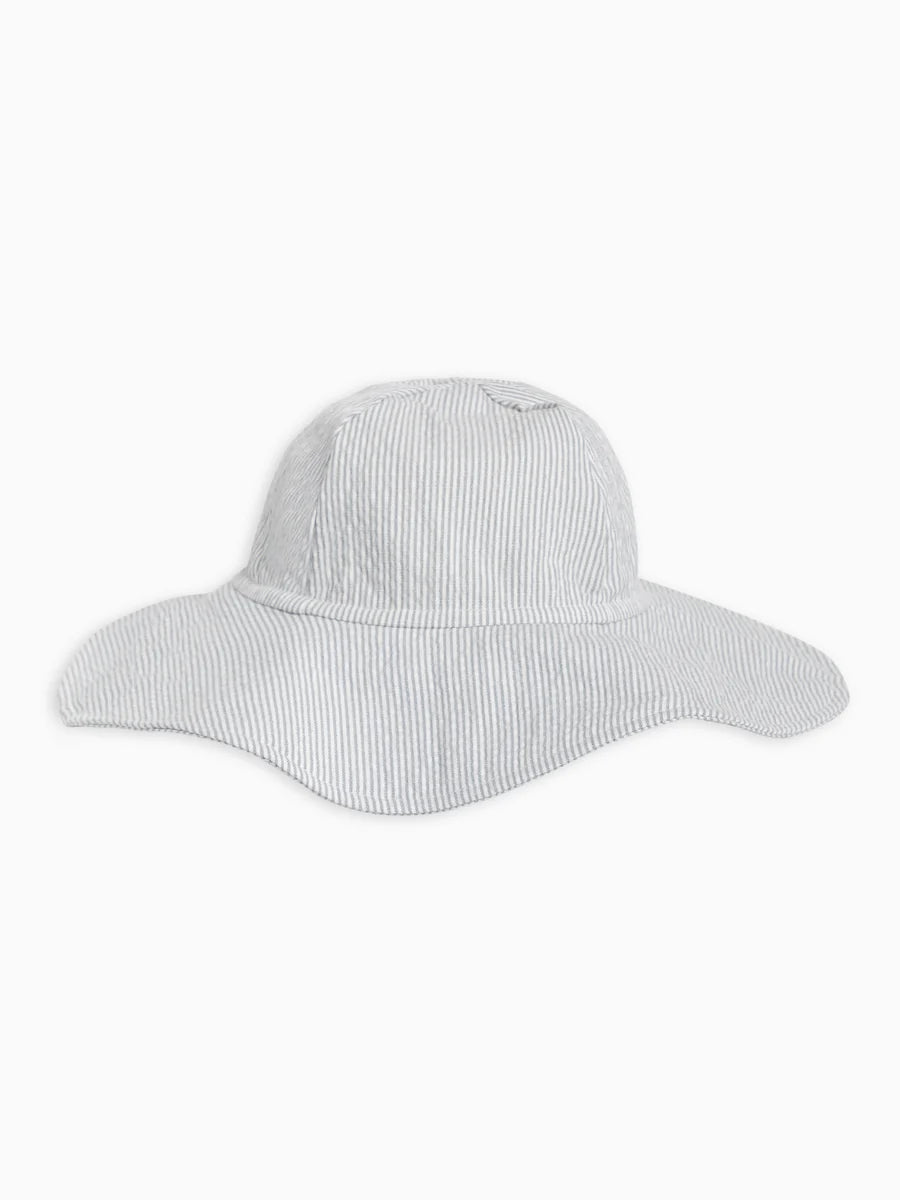 SEERSUCKER SUN HAT SHORE STRIPE
