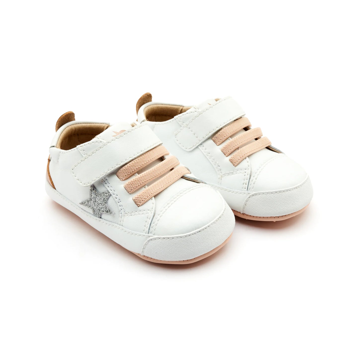 Pre Walker Sneaker || White/Copper/Pink