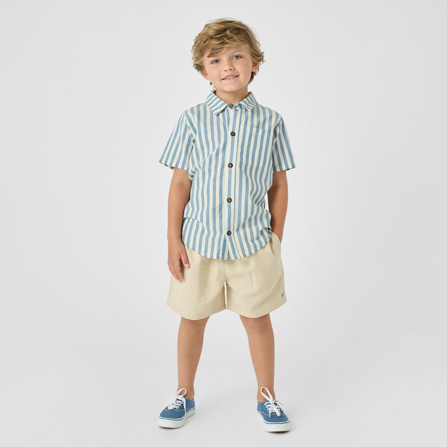 Boys Jack Shirt || Blue Stripe