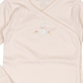 Pink Embroidered Three Piece Set || Bunny w/ Pink Bow