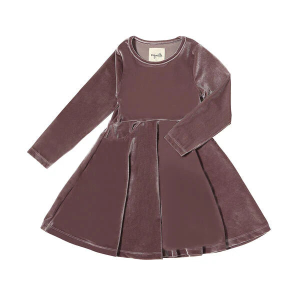 Merilee Dress in Plum Velvet