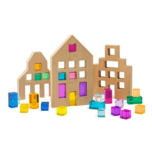 Riley City Blocks & Gems Set: Multicolor / L