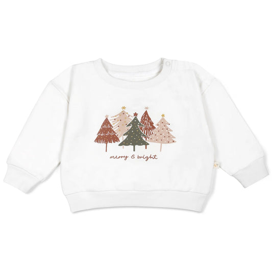 Organic Fleece Sweatshirt- Merry & Bright