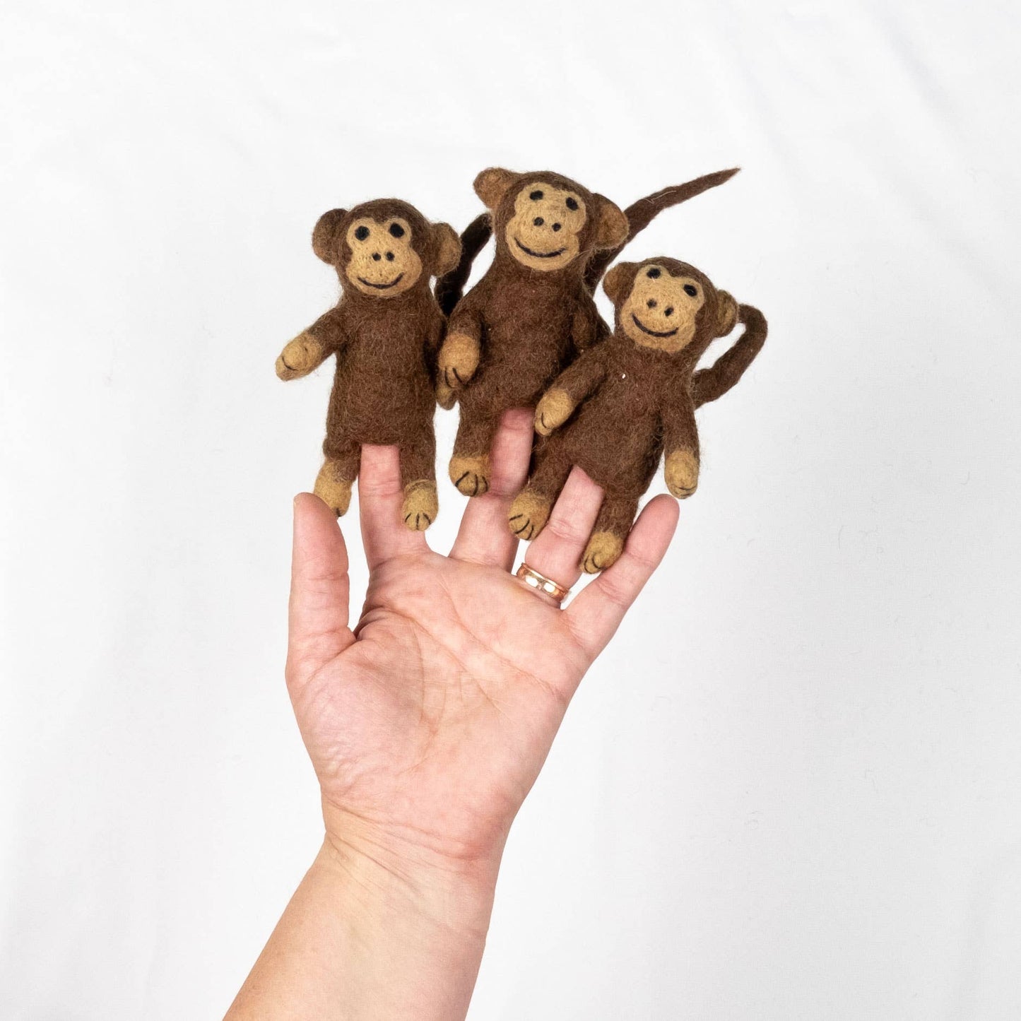 Felt Finger Puppets Monkey