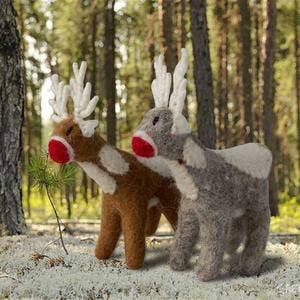 Santa’s Reindeer Eco Ornaments - Set of 2