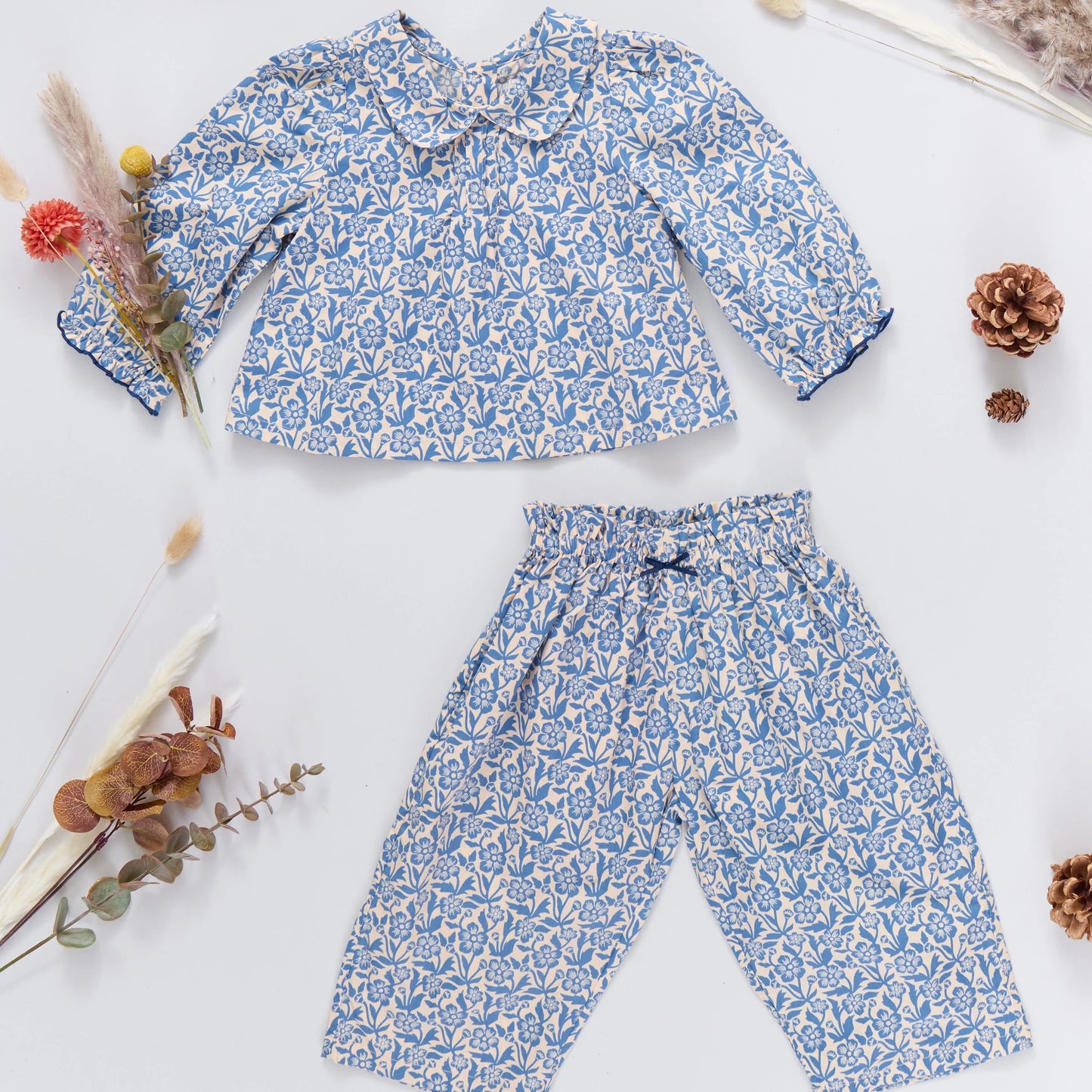 Baby Girls Dawson 2-Piece Set || Blue Climbing Floral