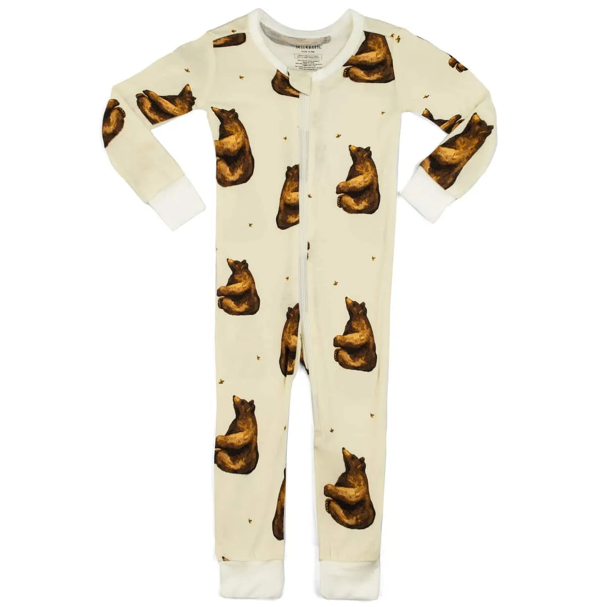 BAMBOO ZIP PJ HONEY BEAR