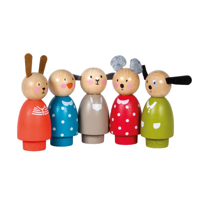 Asstd Wooden Characters - The Big Family