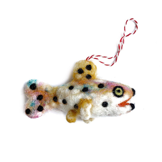 Trout Felt Wool Christmas Ornament