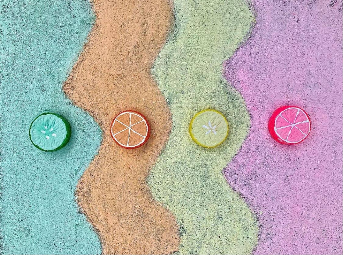 CITRUS SLICES | HANDMADE SIDEWALK CHALK