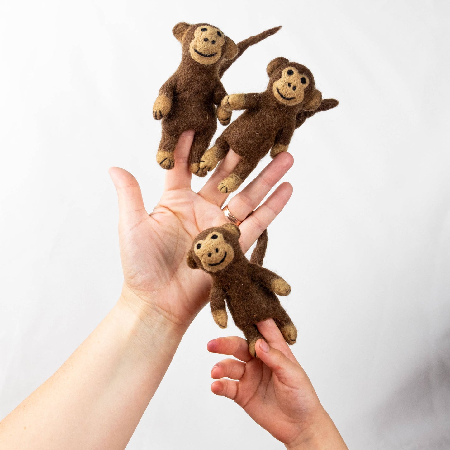 Felt Finger Puppets Monkey