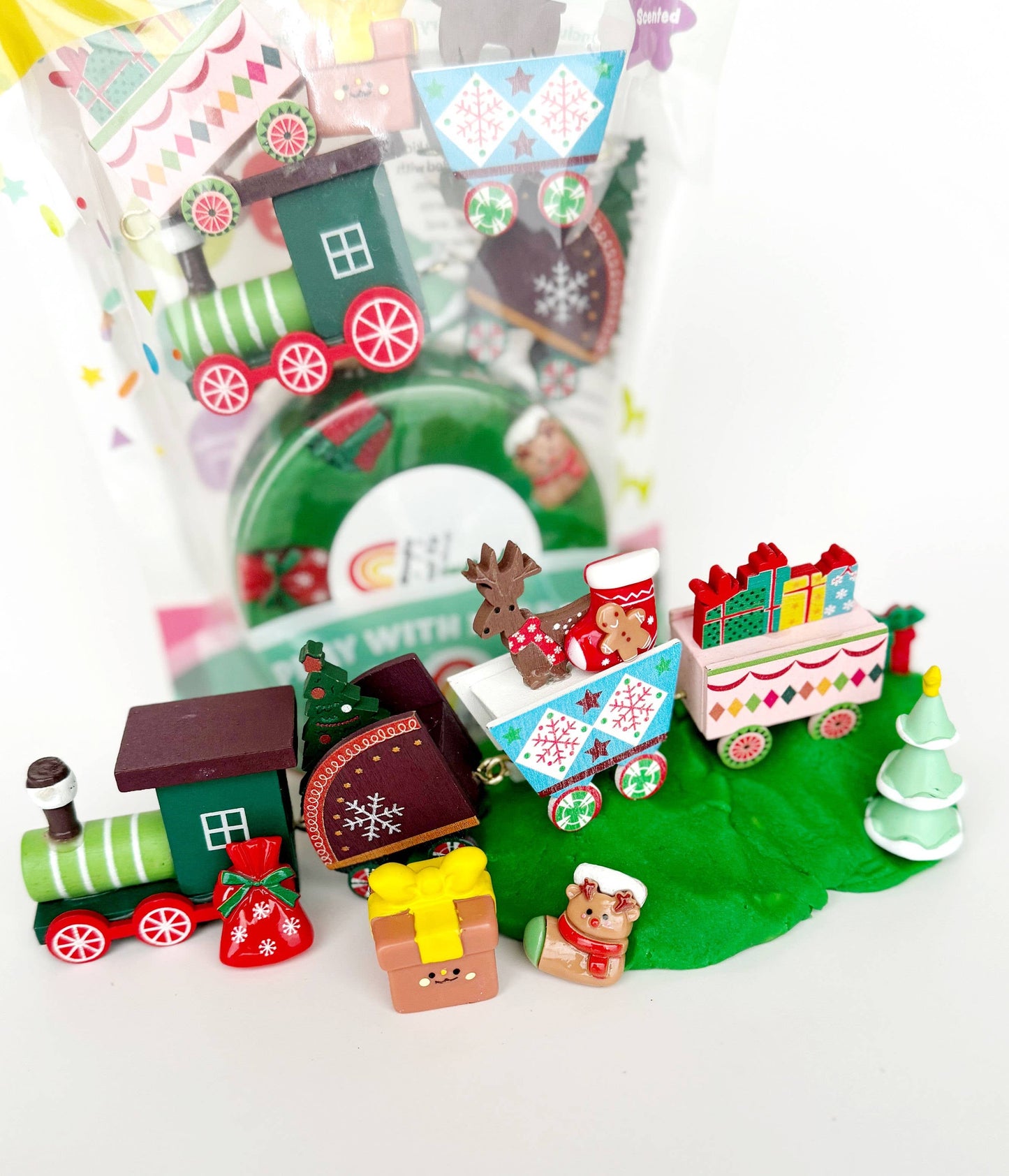 Christmas Train Sensory Play Dough Play Kit