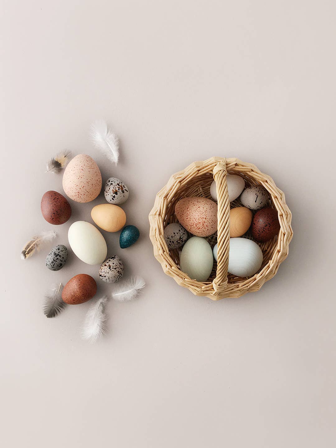 A Dozen Bird Eggs in a Basket