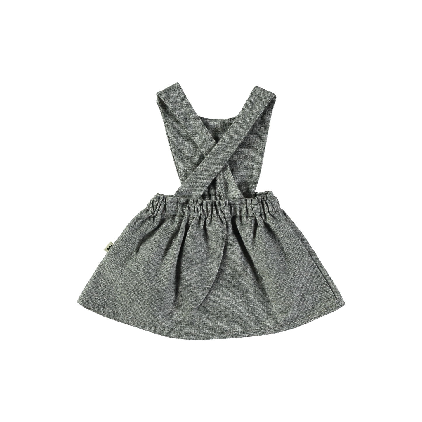 Petit Indi Ruffle Blouse & Cross-Back Pinafore Set