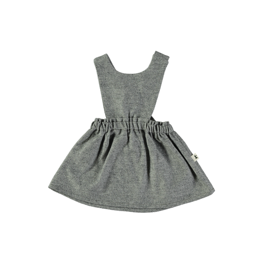 Petit Indi Ruffle Blouse & Cross-Back Pinafore Set