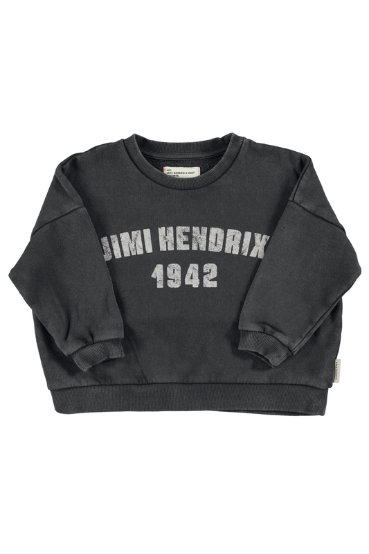 Sweatshirt |Faded Black w/ "Jimi Hendrix" Print