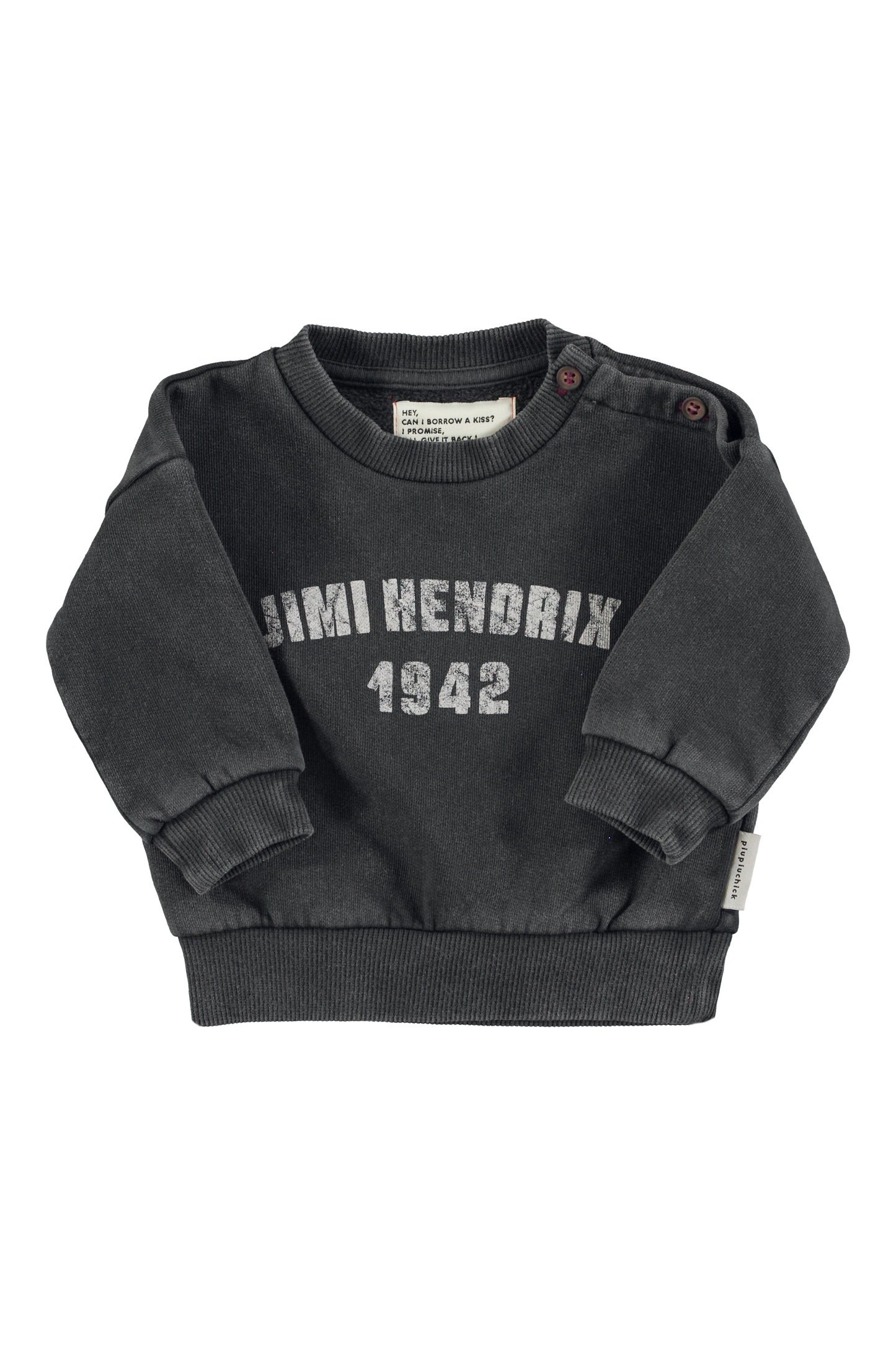 Sweatshirt |Faded Black w/ "Jimi Hendrix" Print