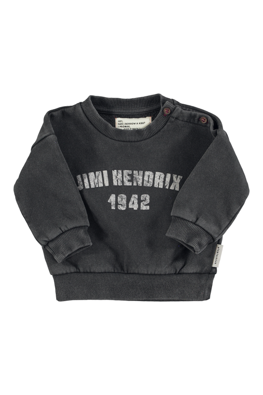 Sweatshirt |Faded Black w/ "Jimi Hendrix" Print