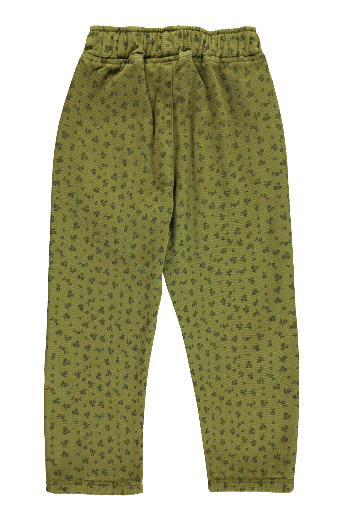 Unisex Trousers | Khaki w/ Black Flowers