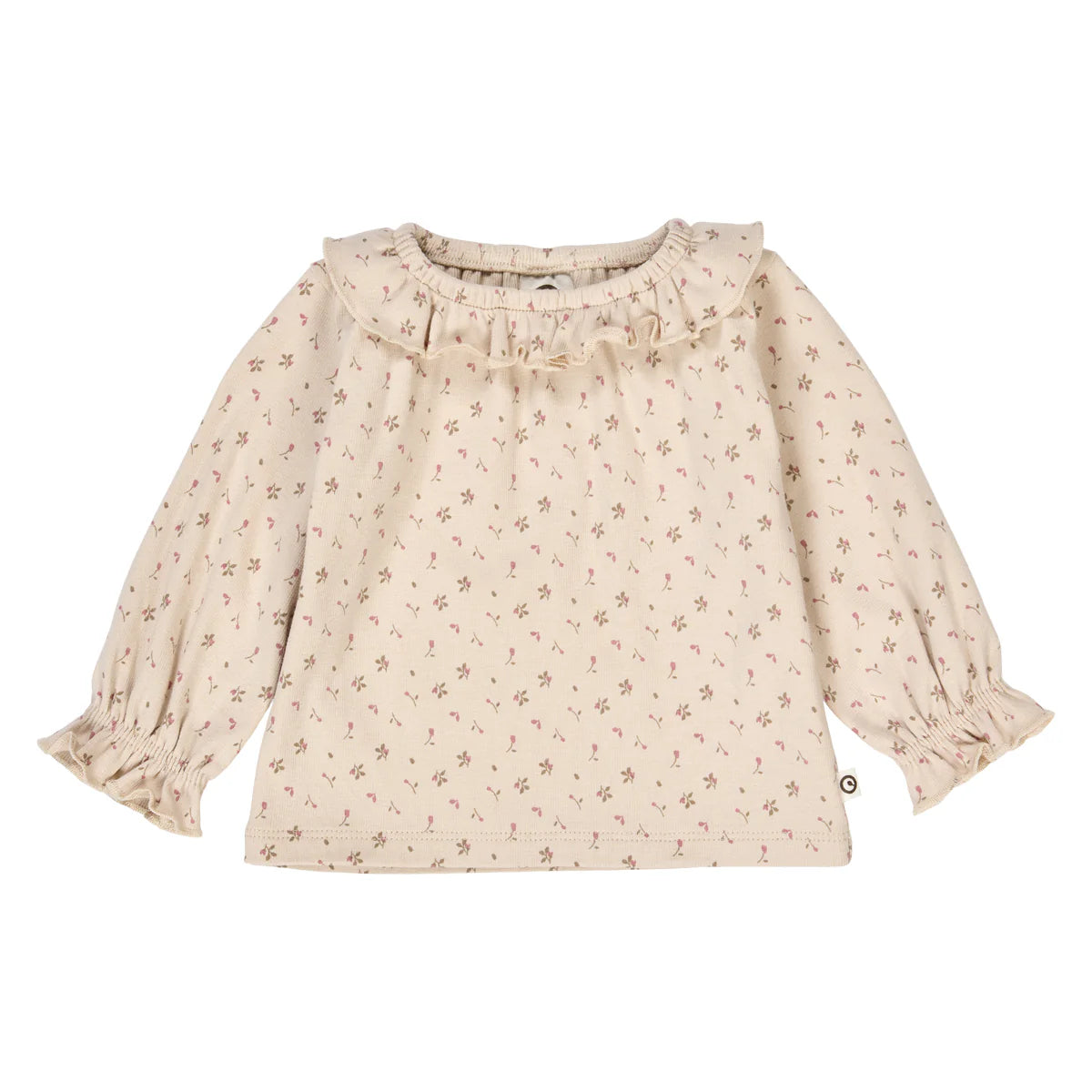 Aster Rib Frill Collar Top || Oak/Nostalgia rose/beige