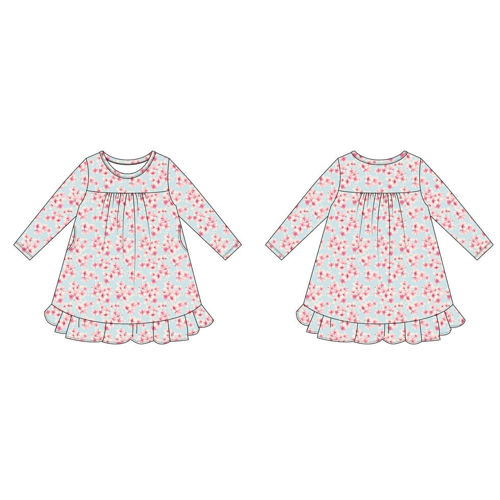 Bamboo Boho Dress || Cherry Blossoms