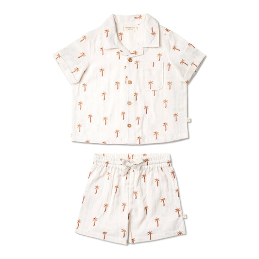 Organic Shirt & Shorts Set || Palm