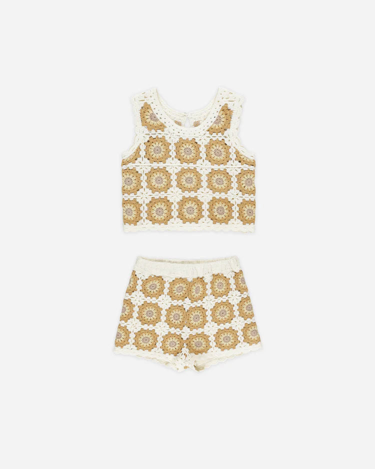 Crochet Tank Set || Marigold Daisy