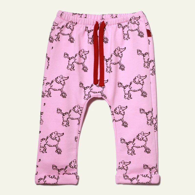 RECYCLED COTTON BABY PANT BONBON/PRINT