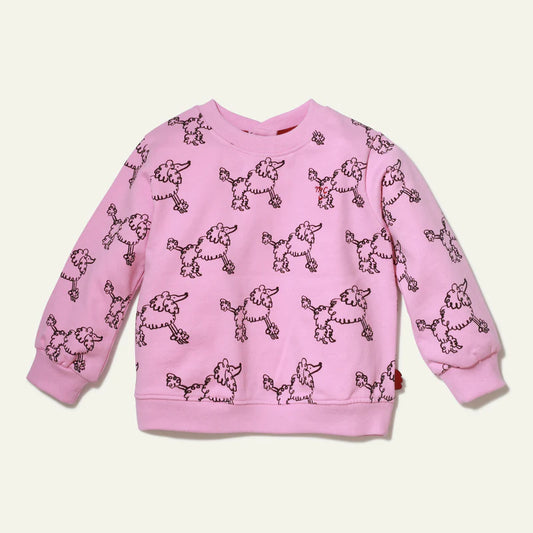 RECYLCED COTTON COCO BABY SWEATSHIRT BONBON/PRINT