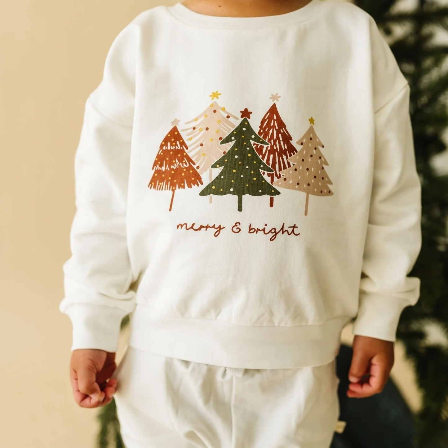 Organic Fleece Sweatshirt- Merry & Bright