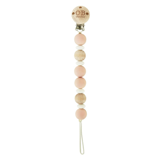 PEACH PINK ECO FRIENDLY PACIFIER CHAIN