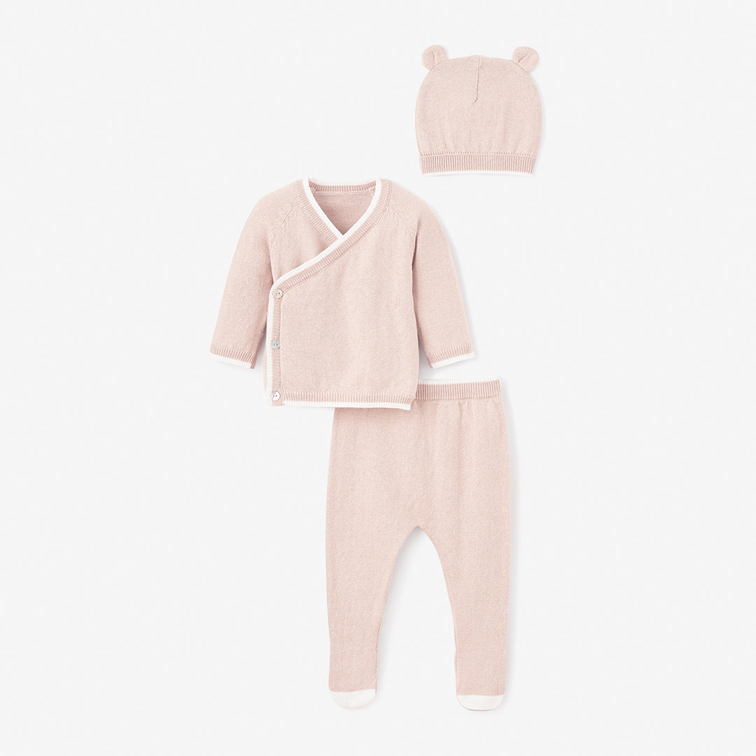 Baby Cashmere Kimono Set Pink