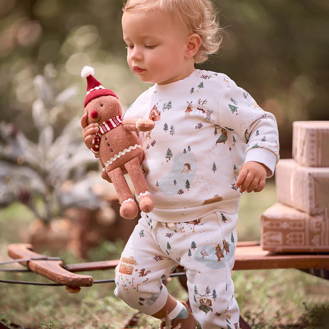 Christmas Print Fleece Top and Pant Set