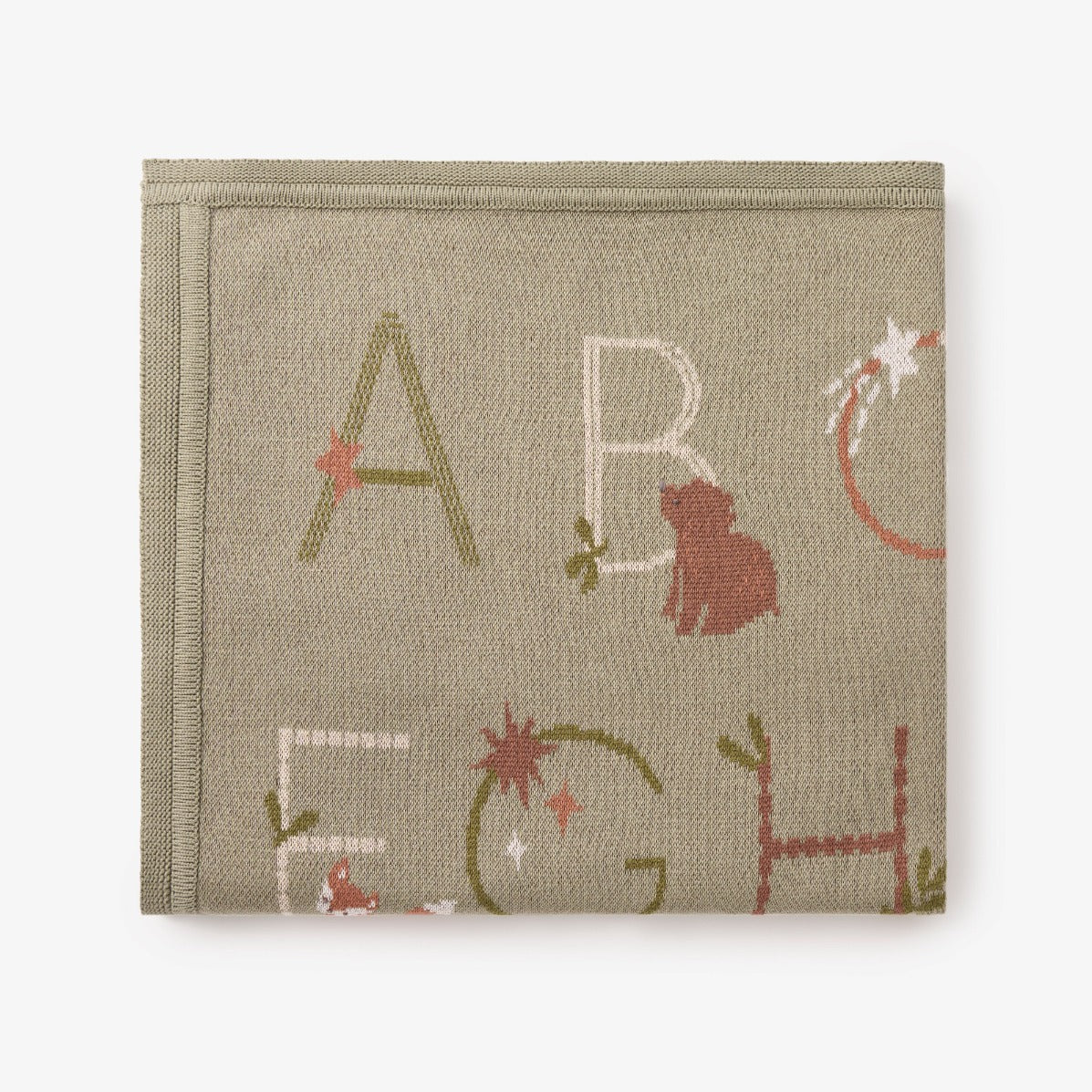 Alphabet Basics Knit Baby Blanket