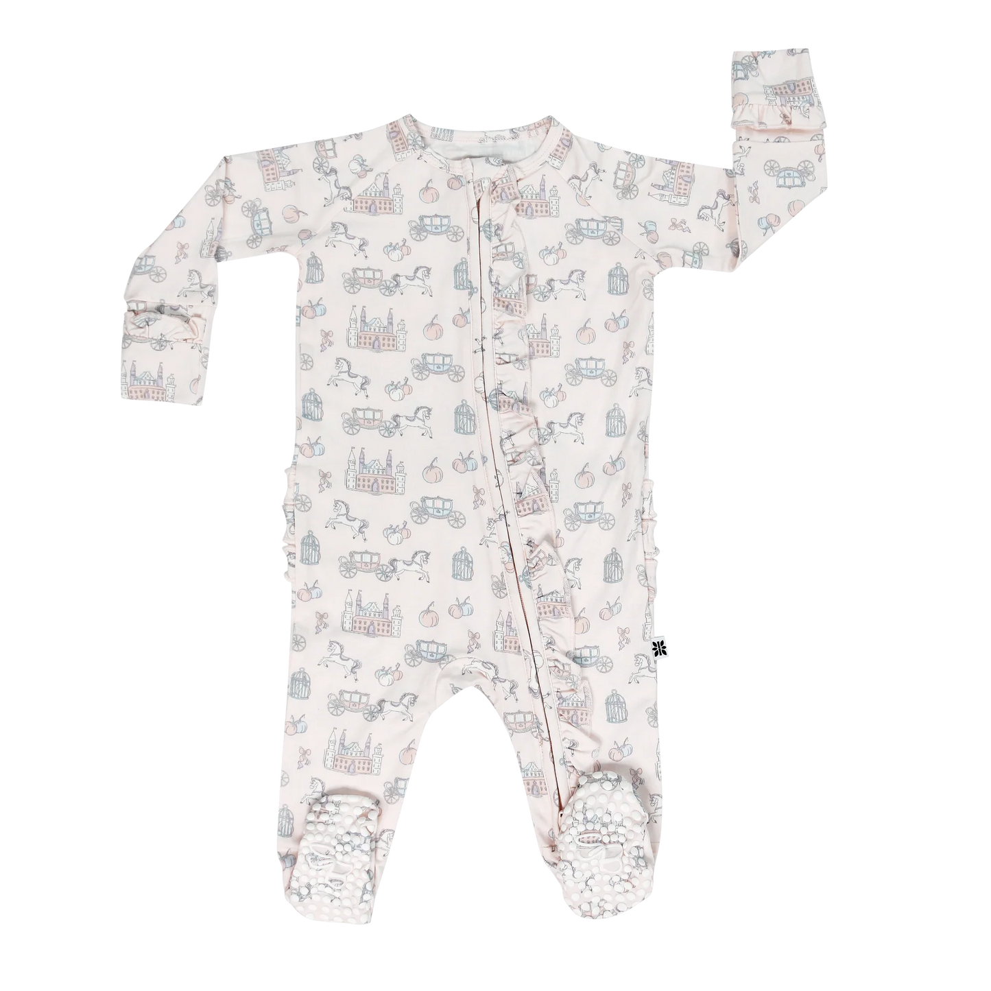Bamboo Ruffle Bottom Footie || Fairy Godmother