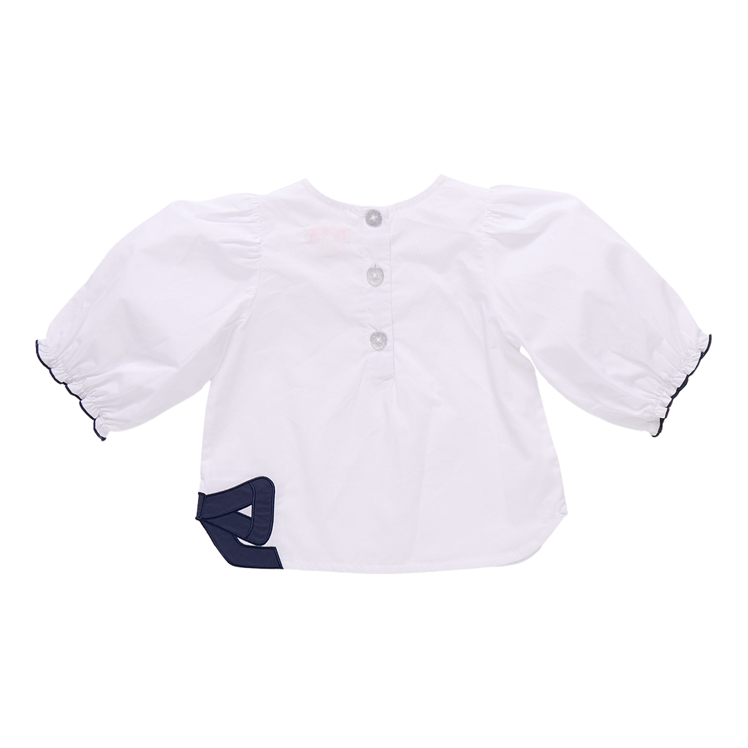 Girls Dana Bow Top & Girls Gianna Skirt  Set ||Red Blue Check
