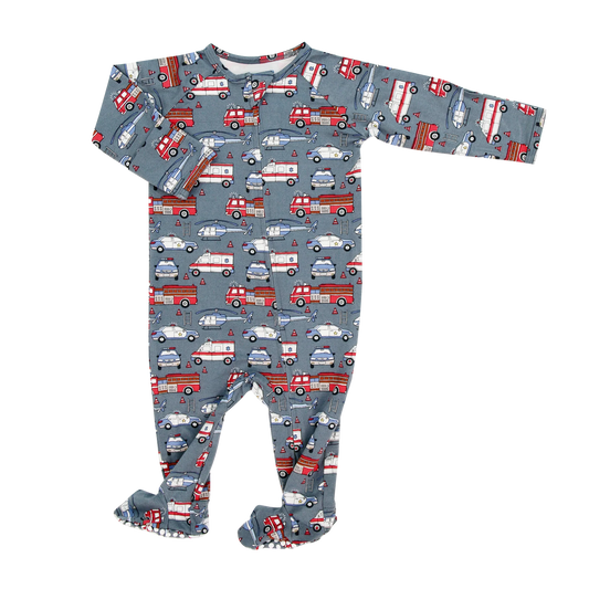 Bamboo Zipper Footie || Ironman
