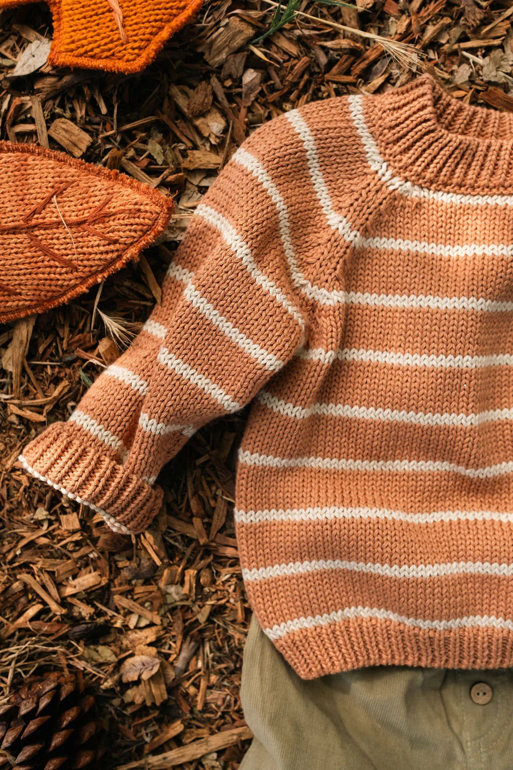 Wild Wawa Striped Crewneck Sweater || Ginger Oat