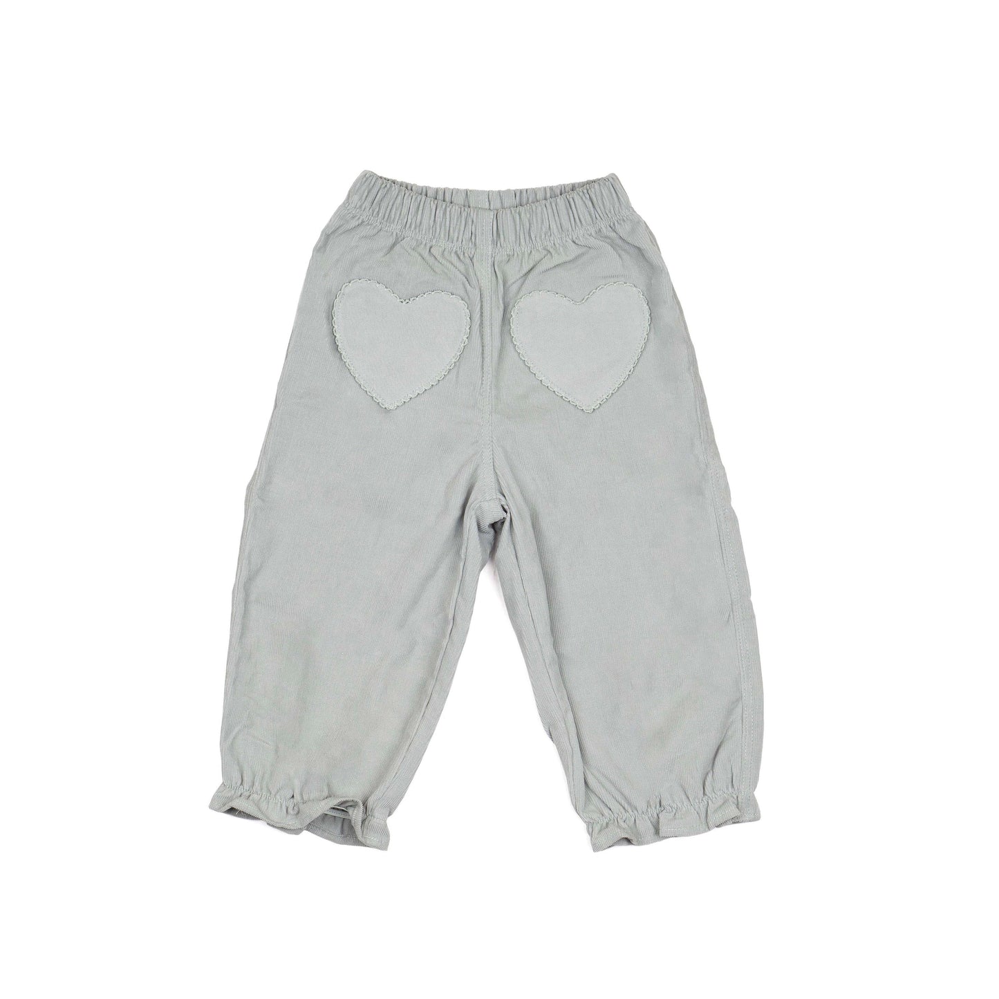 Wild Wawa Heart Pocket Pants || Silver Blue