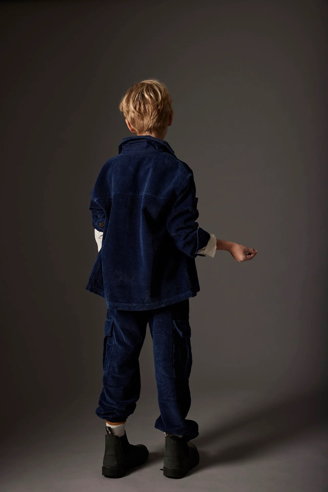 Denim Corduroy Shirt || Navy