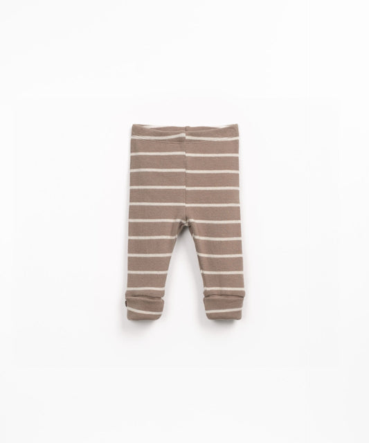 Striped Jersey Leggings || Pencil
