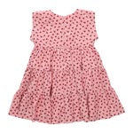 Girls Peachy Dress || Pink Tiny Roses