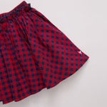Girls Dana Bow Top & Girls Gianna Skirt  Set ||Red Blue Check