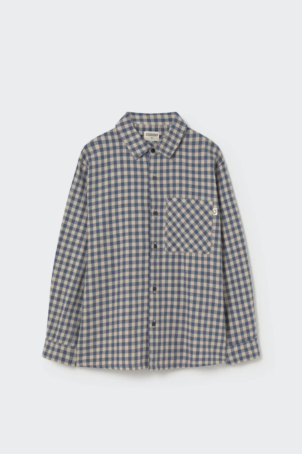 Gingham Flannel Shirt || Stone