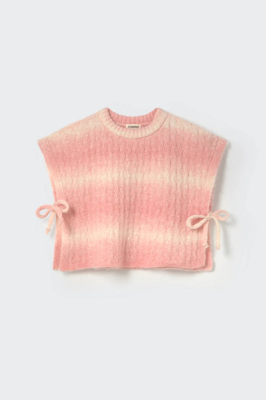 Soft Dyed Tricot Vest || Silver Pink