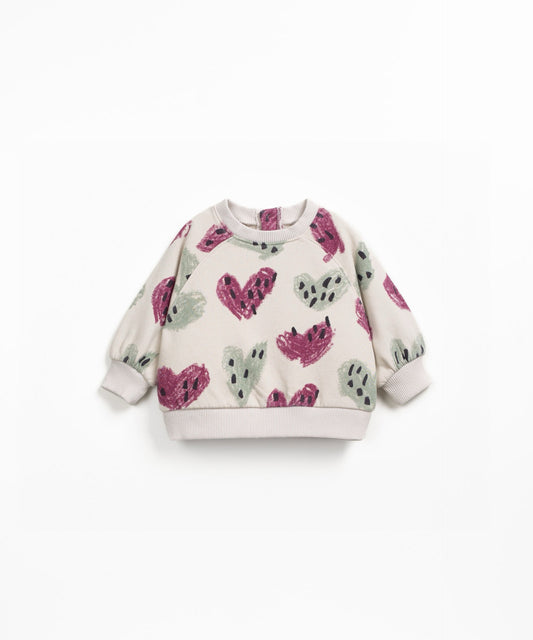 Organic Cotton Heart Print Sweatshirt